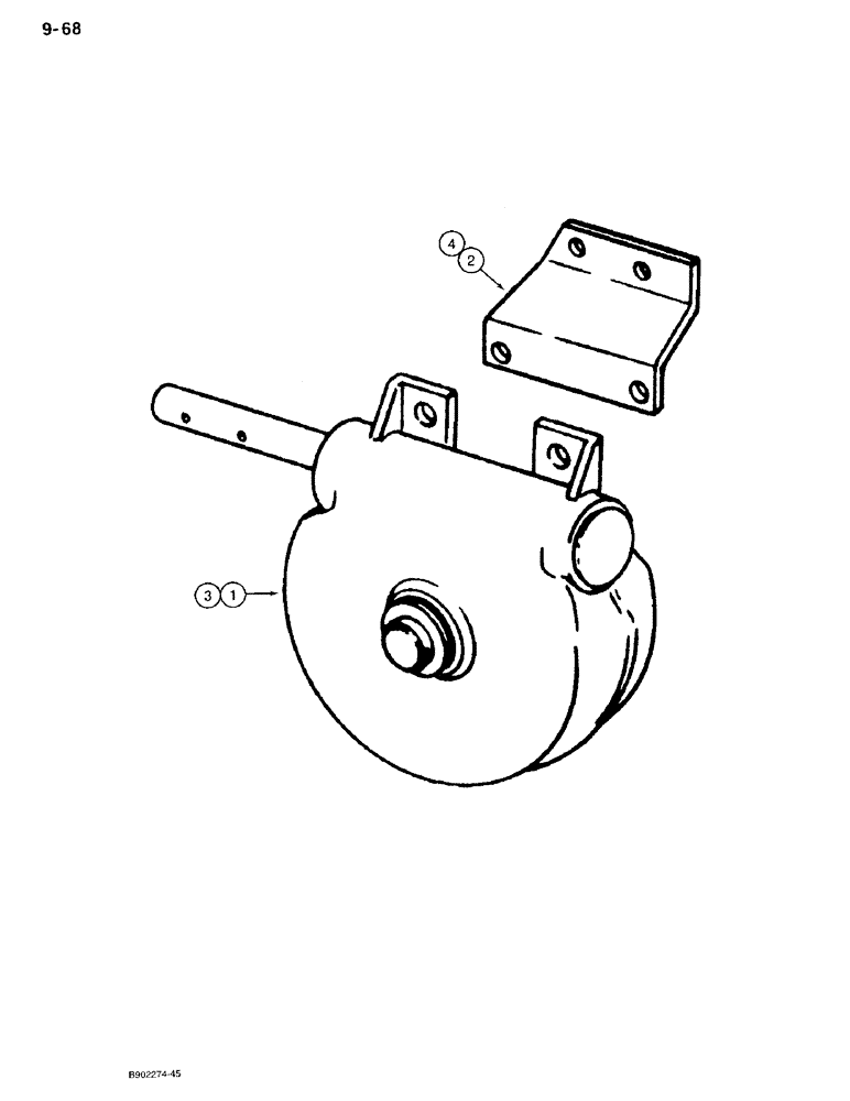 Схема запчастей Case IH 540 - (9-068) - APRON DRIVE GEARBOX SUPPORTS, USED ON ALL MODELS EXCEPT 560 (09) - CHASSIS/ATTACHMENTS