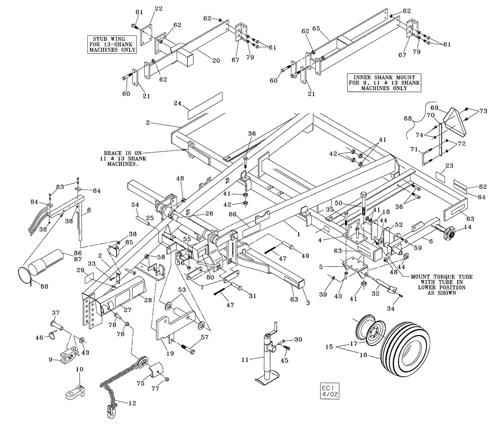 Схема запчастей Case IH 6750 - (39.100.01) - MAIN FRAME (09) - CHASSIS/ATTACHMENTS