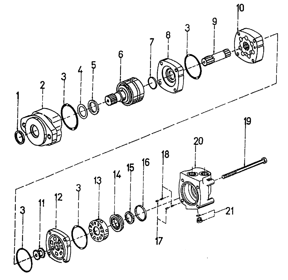 Схема запчастей Case IH 7700 - (B03[05]) - HYDRAULIC MOTOR,  2000 CHAR-LYNN: 4.9 CU. IN. Hydraulic Components & Circuits