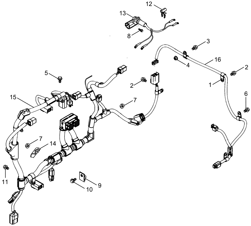 Схема запчастей Case IH STX330 - (04-20) - HARNESS, ENGINE CONTROL MODULE (04) - ELECTRICAL SYSTEMS