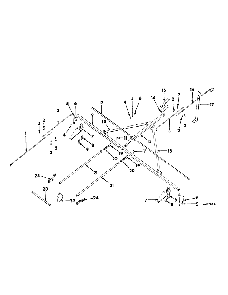 Схема запчастей Case IH 449A - (E-43) - DUPLEX HITCH FRAME, FOR FOUR ROW 