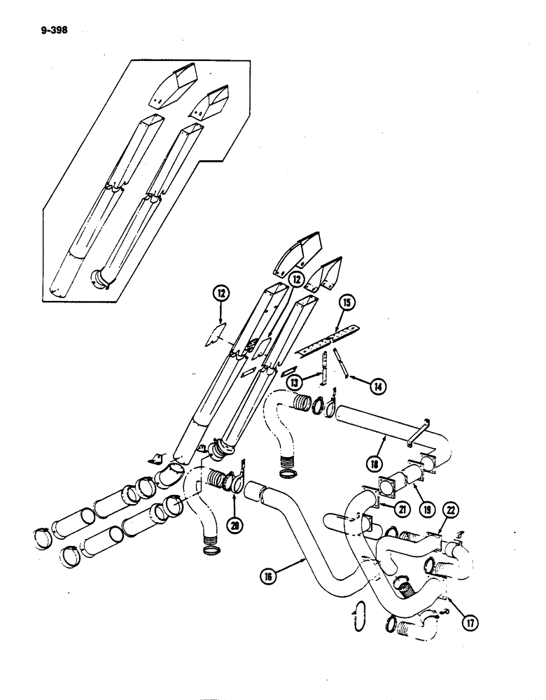 Схема запчастей Case IH 782 - (9-398) - CONVEYOR (09) - CHASSIS ATTACHMENTS