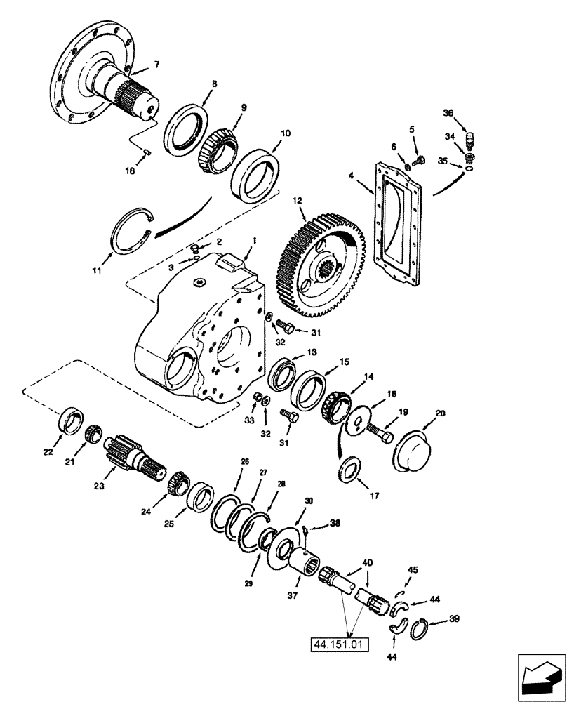 Схема запчастей Case IH 2588 - (25.310.01) - FINAL DRIVE ASSY (25) - FRONT AXLE SYSTEM