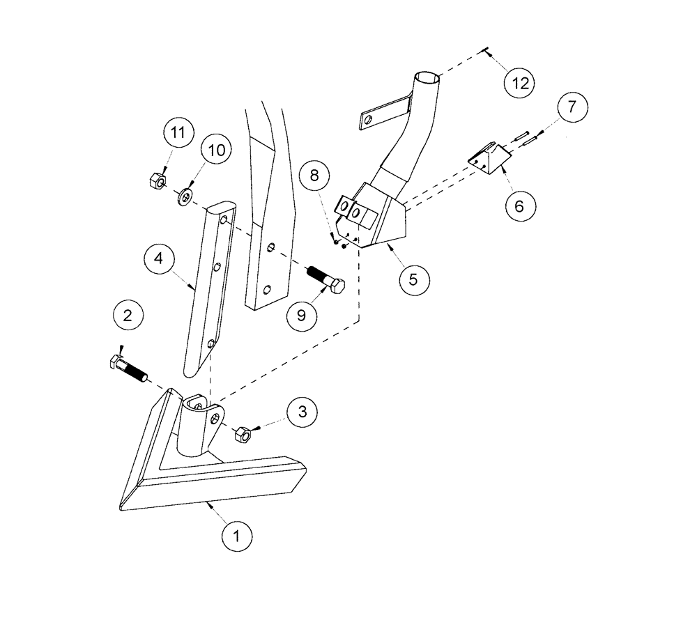 Схема запчастей Case IH ATX - (10-18) - SWEEP ASSEMBLY - LD VERSION (09) - CHASSIS/ATTACHMENTS