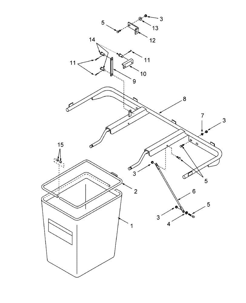 Схема запчастей Case IH 715672026 - (003) - GRASS BAG & FRAME COMPONENTS 