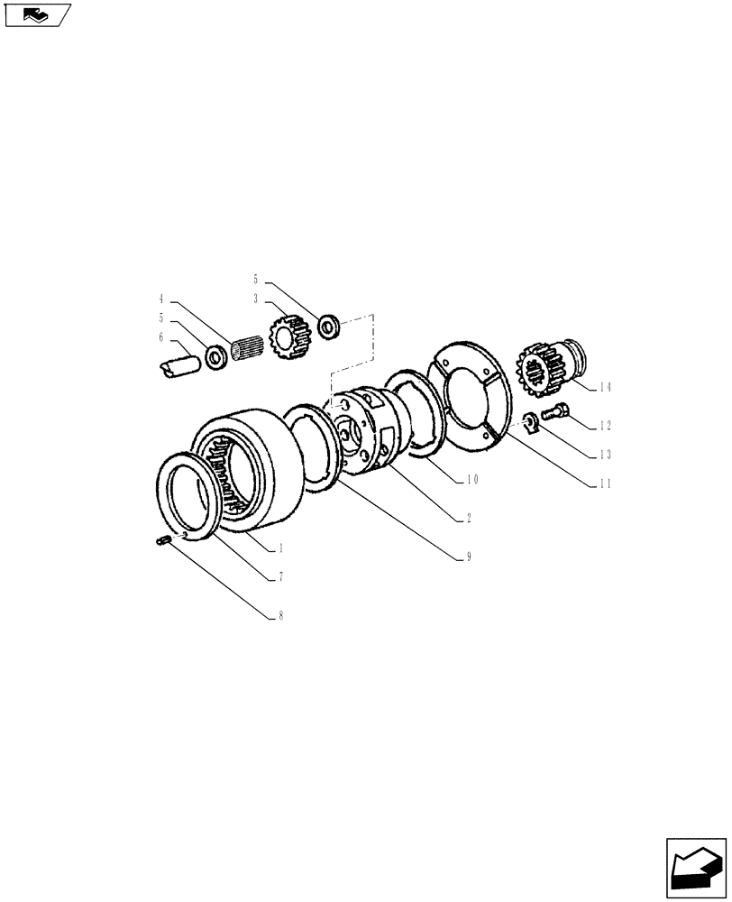 Схема запчастей Case IH FARMALL 65A - (21.140.03) - HIGH - LOW RANGE GEARS (21) - TRANSMISSION