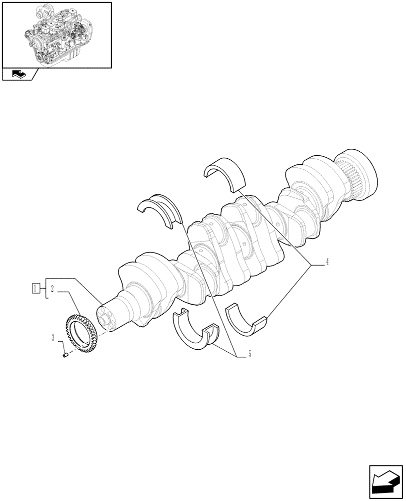 Схема запчастей Case IH F4GE9684B J604 - (0.08.0) - CRANKSHAFT (2852304) 