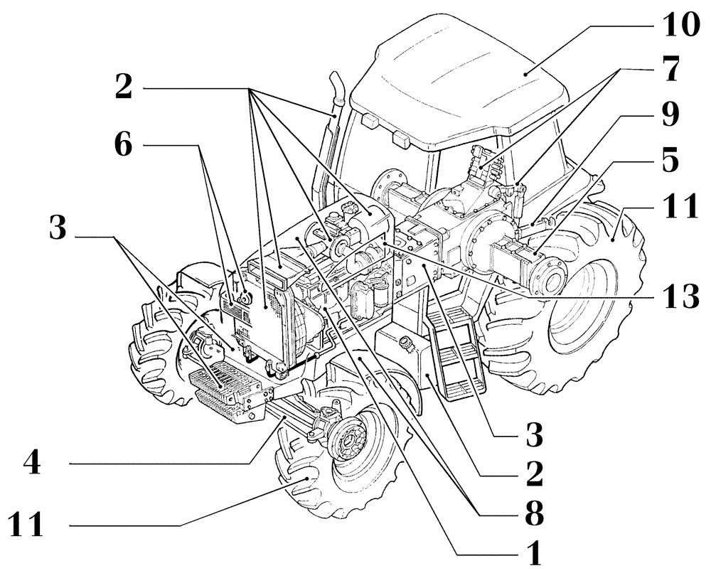 Схема запчастей Case IH PUMA 155 - (MAIN) - MAIN SECTIONS (00) - GENERAL