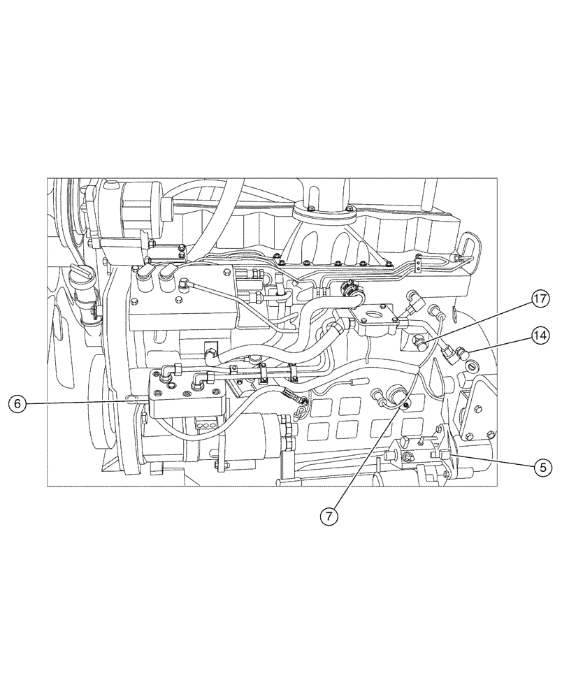 Схема запчастей Case IH FLX3300B - (02-001[02]) - ENGINE GROUP (01) - ENGINE