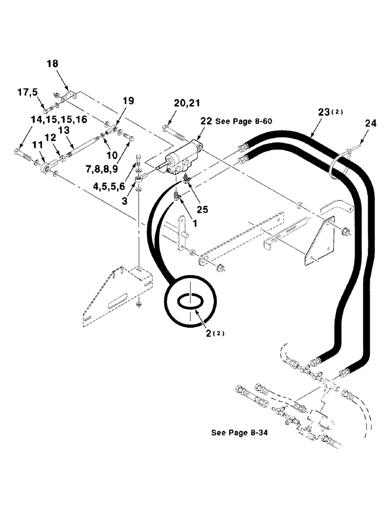 Схема запчастей Case IH 8850 - (08-58) - HYDRAULIC TRANSMISSION CONTROL ASSEMBLY (08) - HYDRAULICS