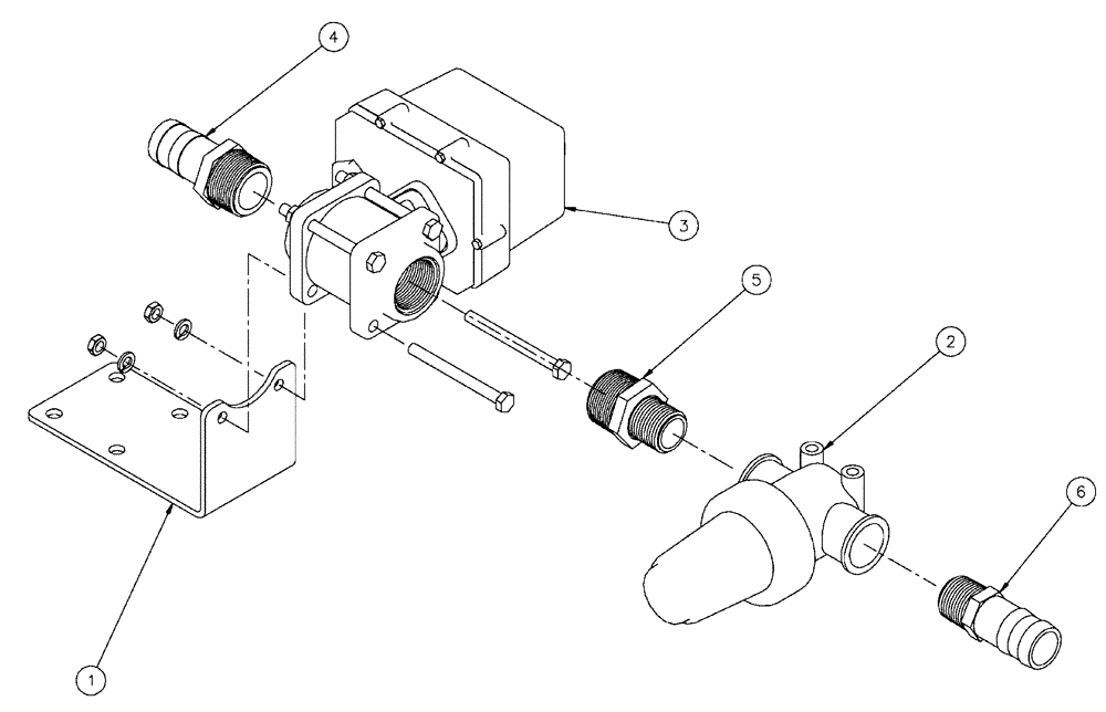 Схема запчастей Case IH SPX4410 - (09-001) - VALVE PLUMBING GROUP, 5 & 6 SECTION Liquid Plumbing