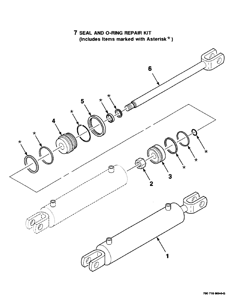 Схема запчастей Case IH RS451 - (8-12) - HYD. CYL. ASSY., UPPER BALE TENSION, 700716069 HYD. CYL. ASSY. COMPLETE, 2-3/4" BORE X 12" STROKE (07) - HYDRAULICS