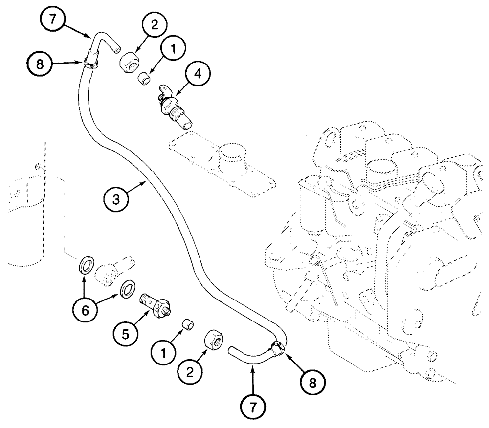 Схема запчастей Case IH 90XT - (02-08) - COLD START THERMOSTART (02) - ENGINE