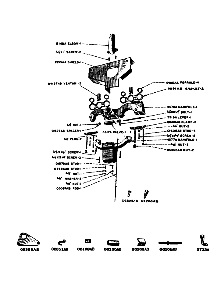 Схема запчастей Case IH DV-SERIES - (020) - LOW COST FUEL MANIFOLD, D, DC, DO, DV (02) - ENGINE