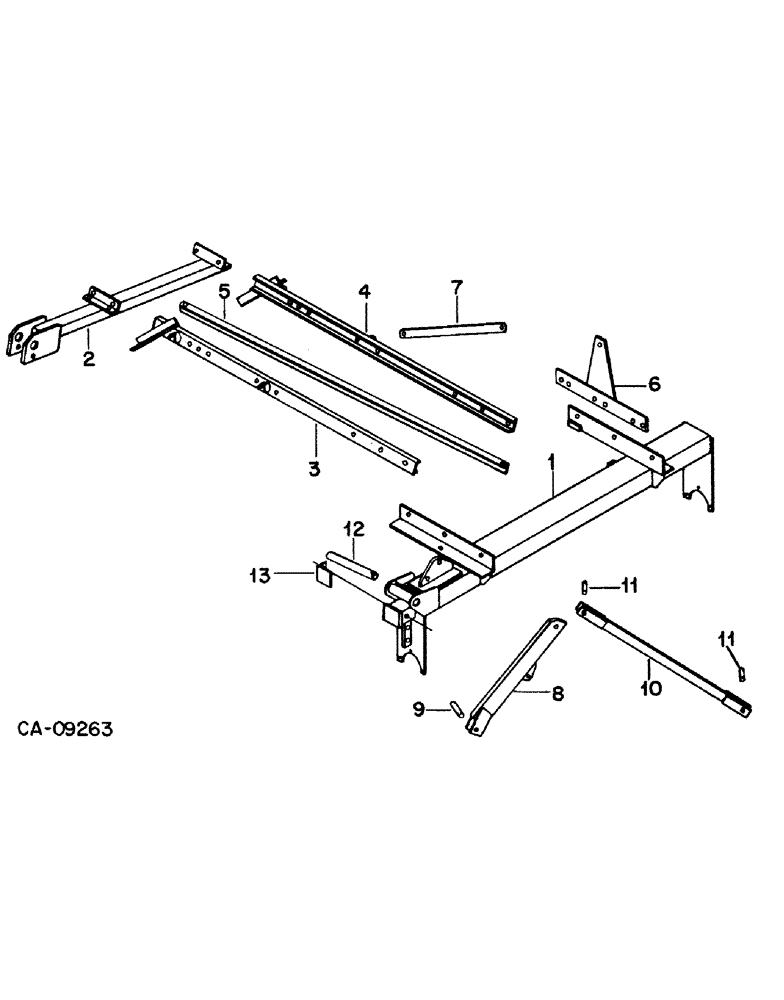 Схема запчастей Case IH 568 - (B-06) - WING FRAME, 6 & 8 ROW FOLDING 