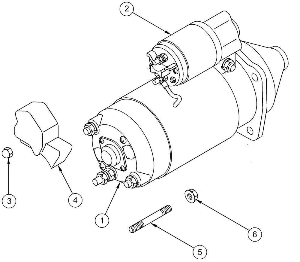 Схема запчастей Case IH C70 - (04-15) - STARTER MOTOR (04) - ELECTRICAL SYSTEMS