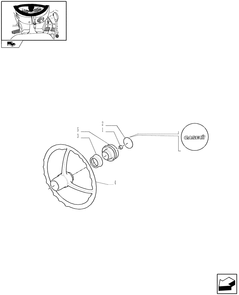 Схема запчастей Case IH FARMALL 75C - (1.92.63[01]) - STEERING WHEEL (10) - OPERATORS PLATFORM/CAB