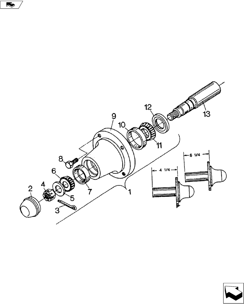 Схема запчастей Case IH S-SERIES - (44.100.01) - Q-633 HUB & SPINDLE ASSEMBLY (44) - WHEELS