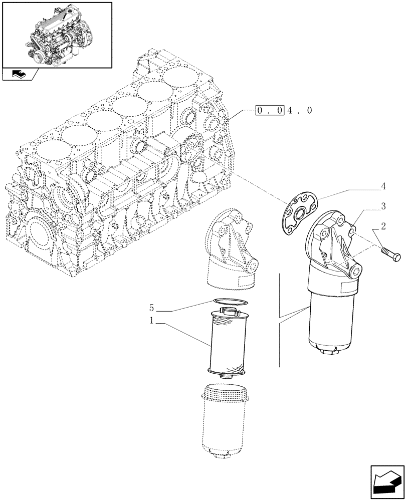 Схема запчастей Case IH F2CE9684C E013 - (0.30.2) - FILTER ENGINE OIL (504179761- 504149483) 