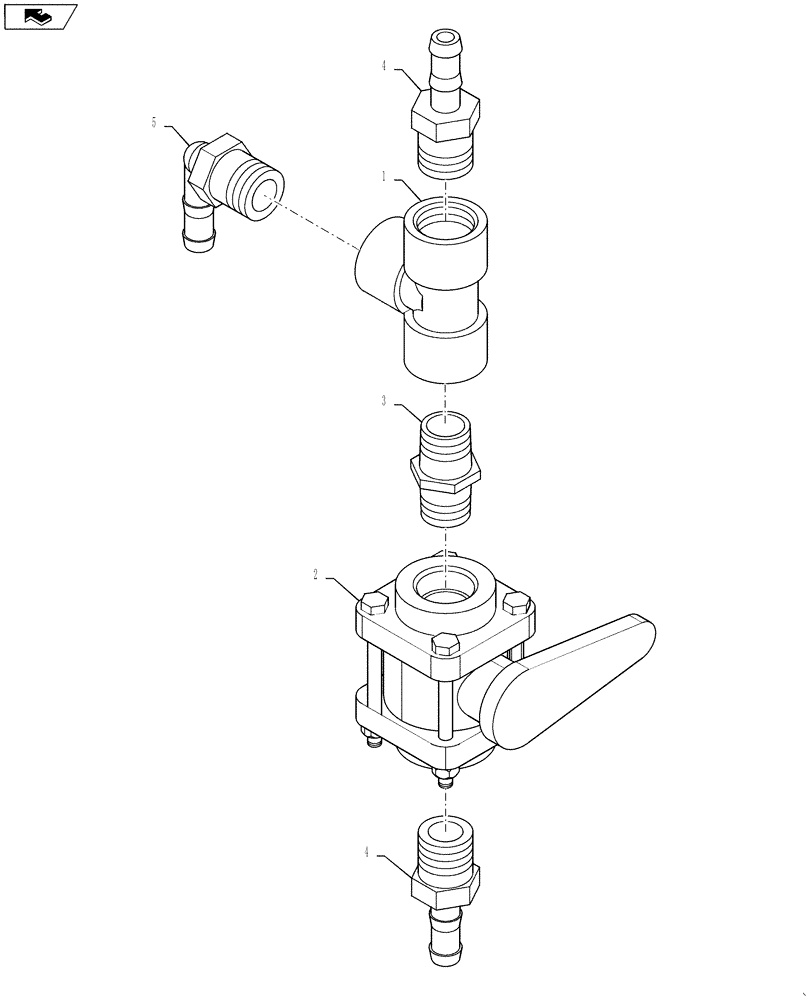 Схема запчастей Case IH 3330 - (75.110.06) - RINSE VALVE, GROUP (75) - SOIL PREPARATION