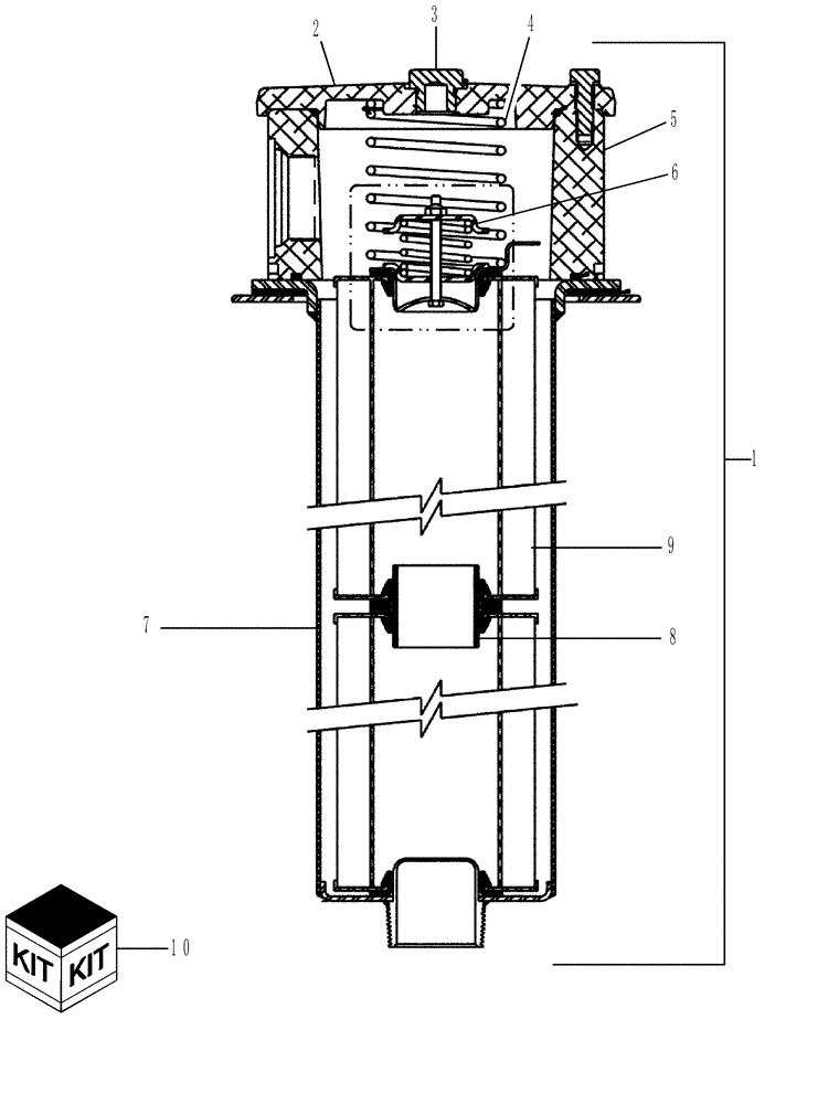 Схема запчастей Case IH FLX4010 - (06-010) - HYDRAULIC TANK FILTER, SHORT, BUILT AFTER 9/1/06 (07) - HYDRAULICS