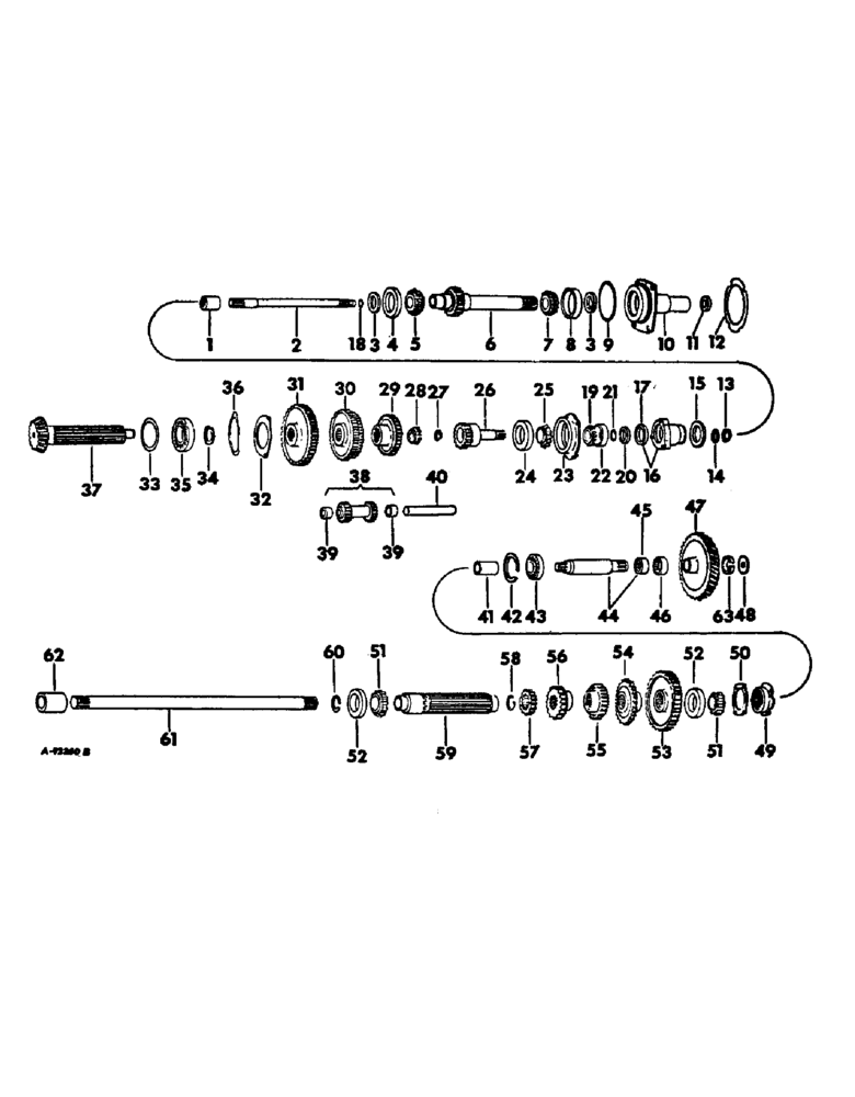 Схема запчастей Case IH 664 - (07-02) - DRIVE TRAIN, TRANSMISSION AND POWER TAKE-OFF DRIVE (04) - Drive Train