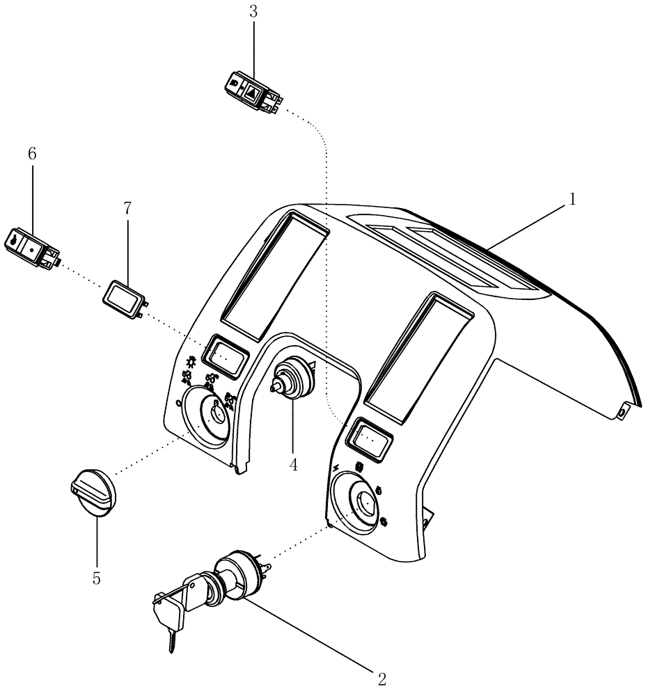 Схема запчастей Case IH MX210 - (04-14) - CONTROLS - FRONT CONSOLE (04) - ELECTRICAL SYSTEMS