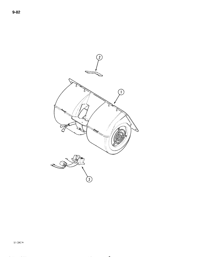 Схема запчастей Case IH 695 - (9-082) - CAB, BLOWER ASSEMBLY, AURORA (09) - CHASSIS/ATTACHMENTS