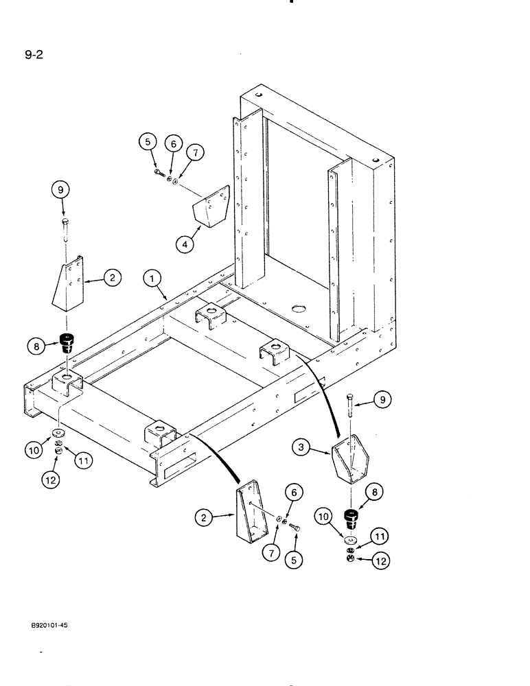 Схема запчастей Case IH 6830T - (5-02) - FRAME AND ENGINE MOUNTS 