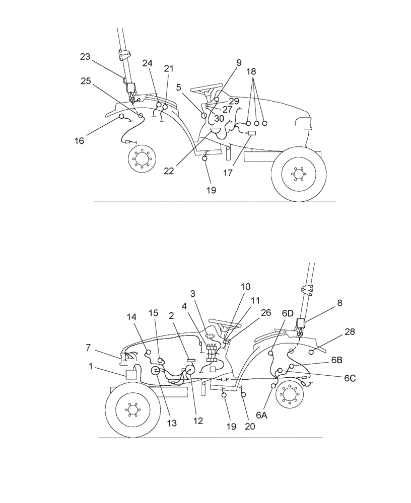 Схема запчастей Case IH FARMALL 40 - (06.02) - ELECTRICAL COMPONENT LOCATION & FUNCTION (06) - ELECTRICAL SYSTEMS