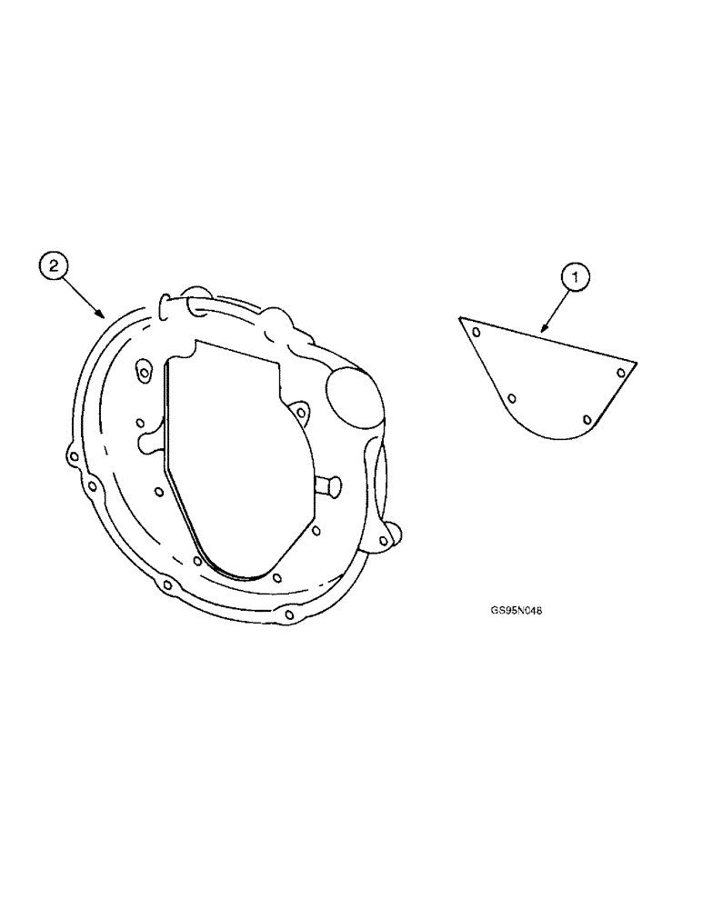 Схема запчастей Case IH D-301 - (3-52) - CLUTCH HOUSING ADAPTER 