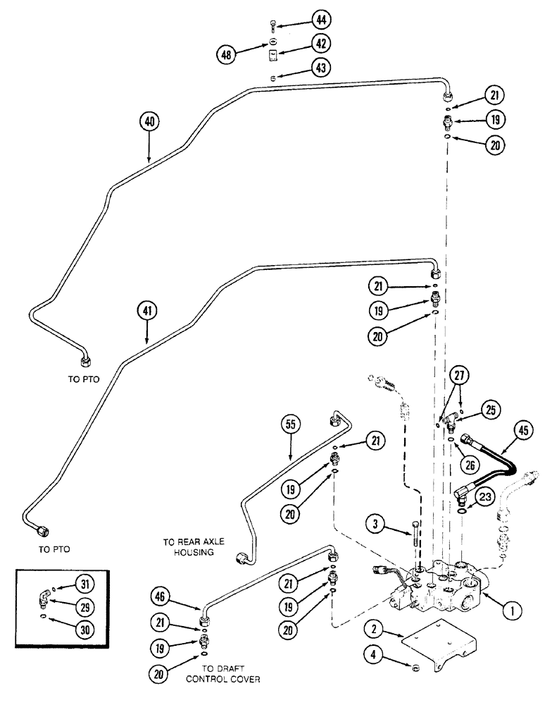 Схема запчастей Case IH 7230 - (8-006) - PTO HYDRAULICS, PRIOR TO TRACTOR PIN JJA0064978 (08) - HYDRAULICS