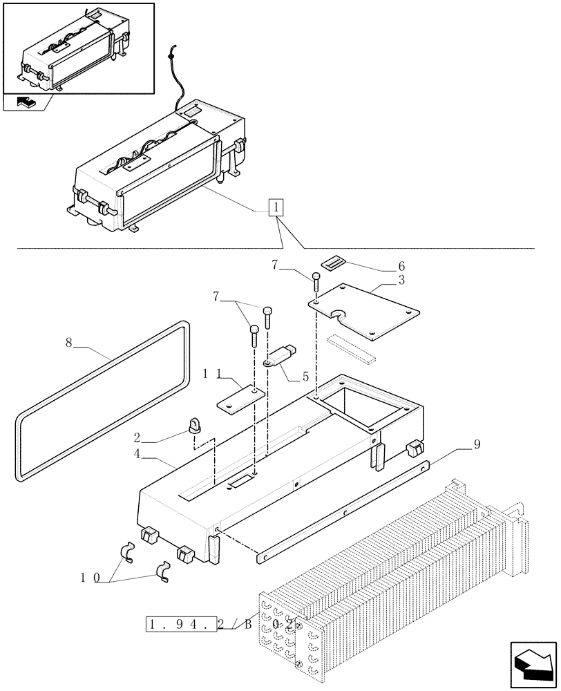 Схема запчастей Case IH PUMA 140 - (1.94.2/ B[01]) - AIR CONDITIONER - BREAKDOWN (10) - OPERATORS PLATFORM/CAB