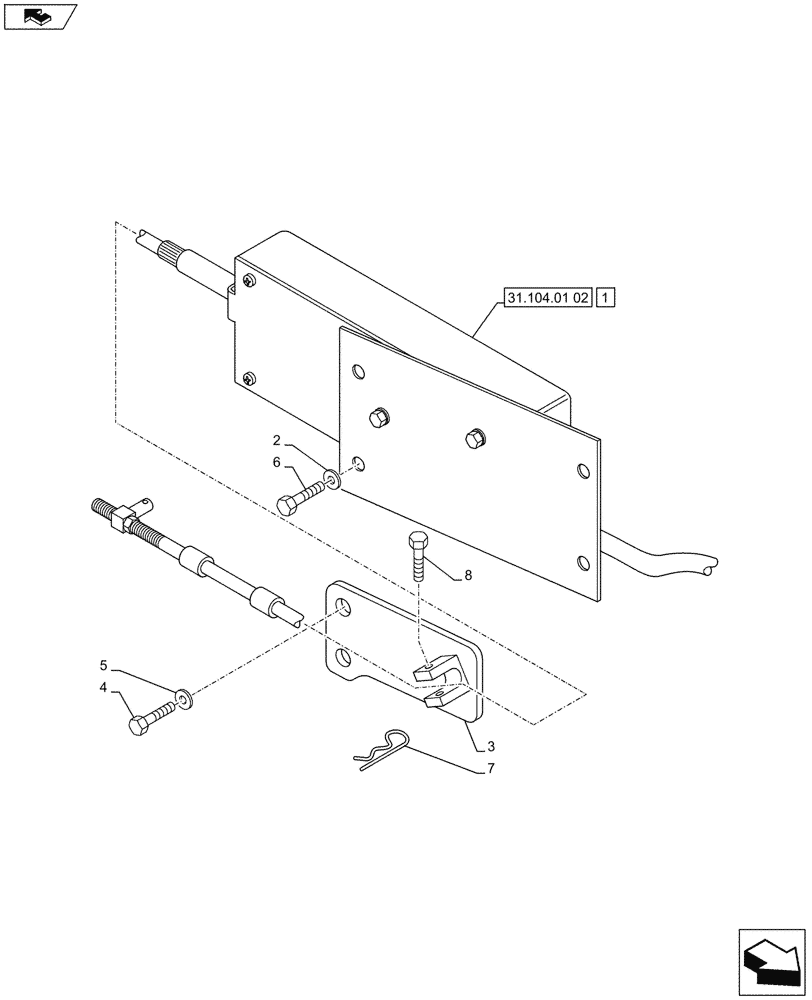 Схема запчастей Case IH PUMA 215 - (31.104.01[01]) - SHIFTABLE PTO, CONTROLS (31) - IMPLEMENT POWER TAKE OFF