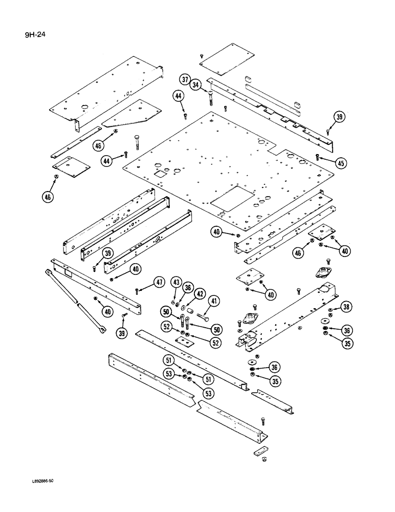 Схема запчастей Case IH 1640 - (9H-24) - OPERATORS PLATFORM, (CONT) (12) - CHASSIS