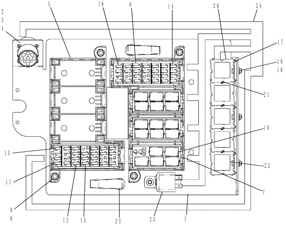 Схема запчастей Case IH FLX4510 - (08-012) - MODULE BFC ELECTRONICS ASSEMBLY (06) - ELECTRICAL