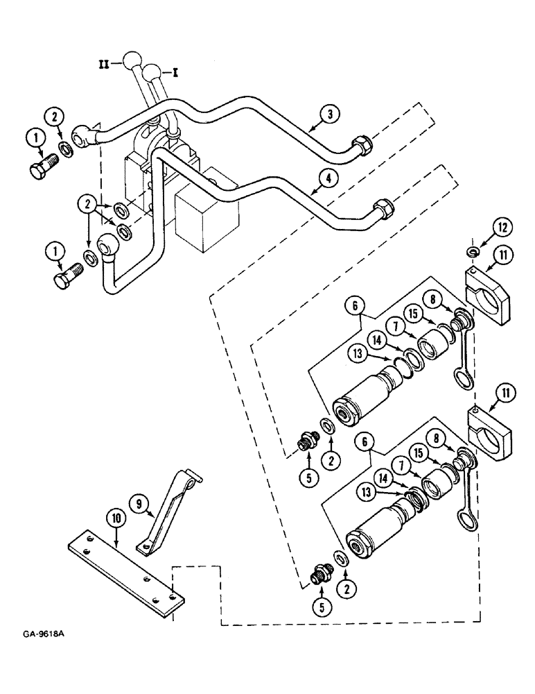 Схема запчастей Case IH 533 - (8-542) - BREAK-AWAY COUPLING (08) - HYDRAULICS