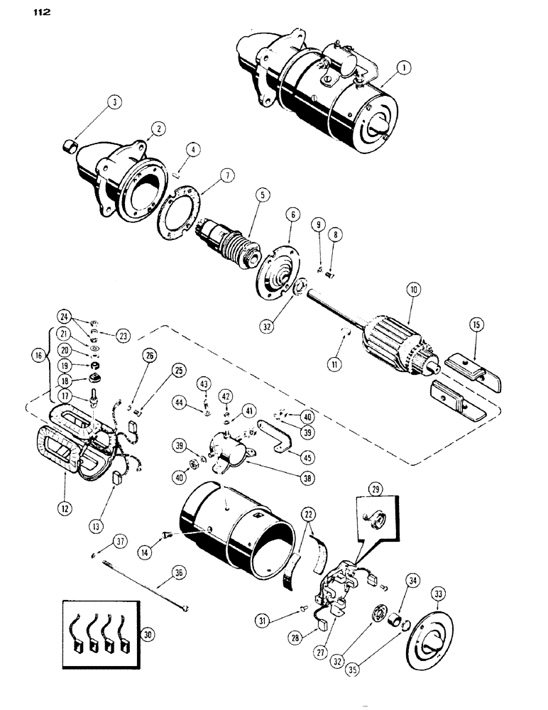 Схема запчастей Case IH 430 - (112) - A36581 STARTER, SPARK IGNITION ENGINE (04) - ELECTRICAL SYSTEMS