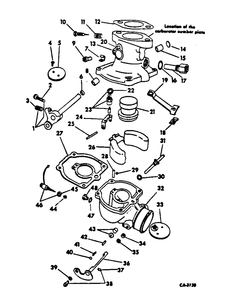 Схема запчастей Case IH C-263 - (B-36) - CARBURETOR 