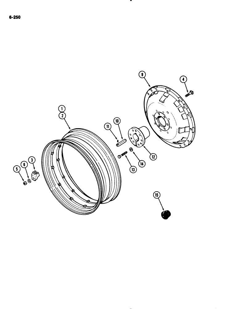 Схема запчастей Case IH 2294 - (6-250) - REAR WHEELS, WITH 34 INCH (864 MM) RIMS (06) - POWER TRAIN
