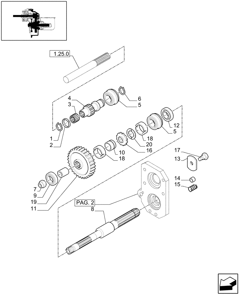 Схема запчастей Case IH JX1075N - (1.80.1[01]) - POWER TAKE - OFF (540 RPM) (07) - HYDRAULIC SYSTEM