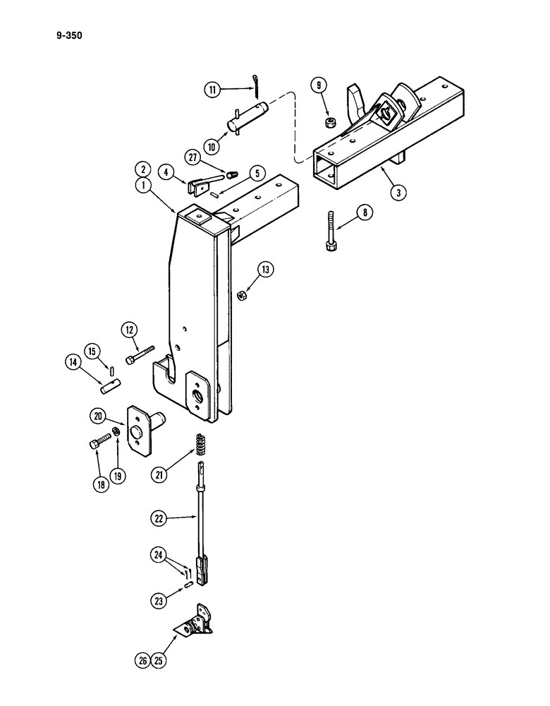 Схема запчастей Case IH 4994 - (9-350) - QUICK HITCH COUPLER ASSEMBLY, CATEGORY 4-4N (09) - CHASSIS/ATTACHMENTS