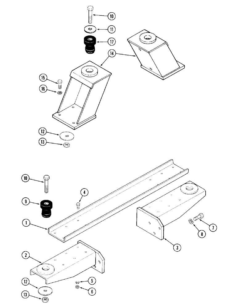 Схема запчастей Case IH 2394 - (9-094) - CAB AND 4 POST ROPS FRAME, FRONT AND REAR MOUNTS (09) - CHASSIS/ATTACHMENTS