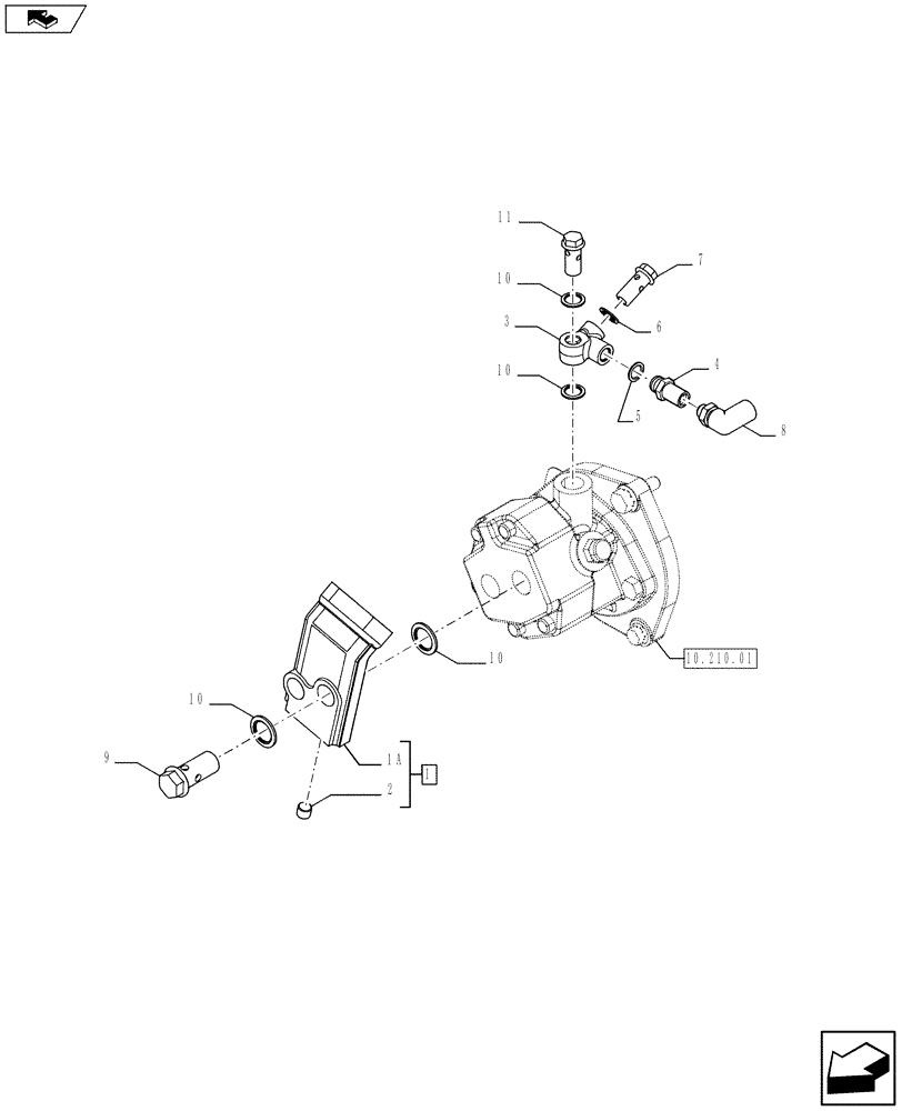 Схема запчастей Case IH F3BFA613C E005 - (10.216.03) - FUEL LINES & RELATED PARTS (10) - ENGINE