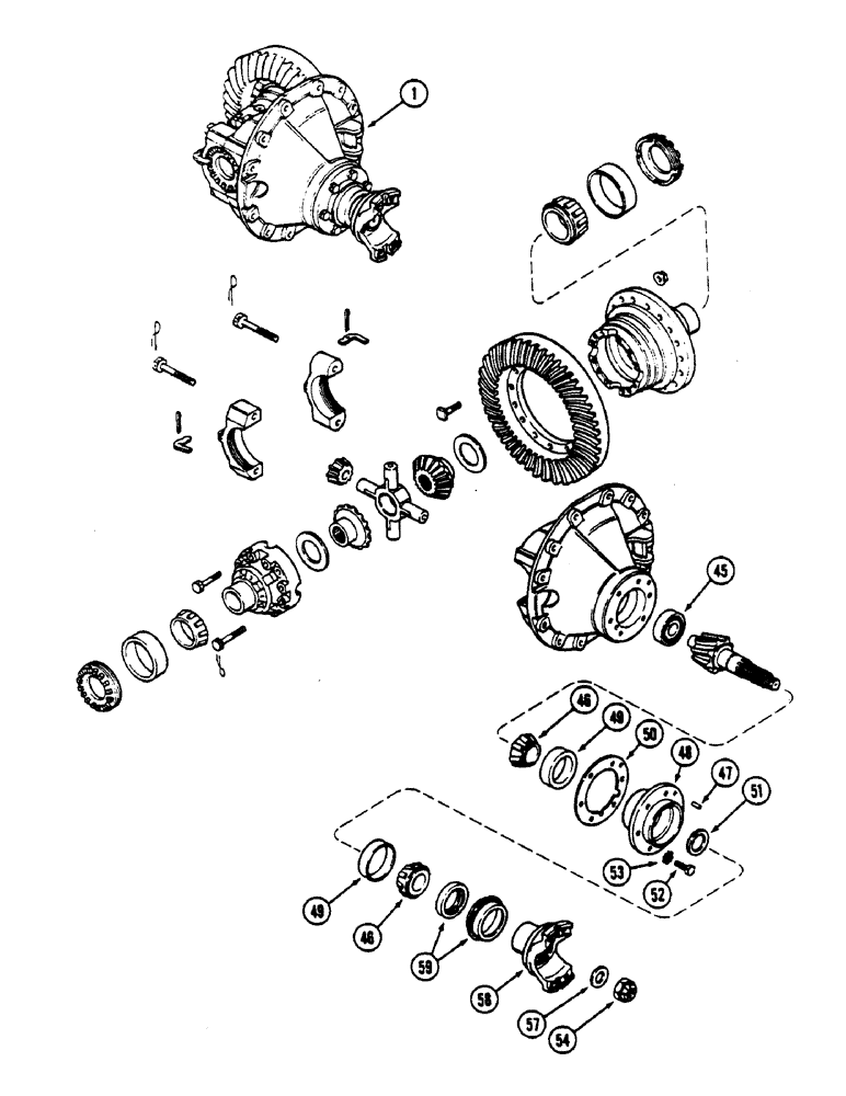 Схема запчастей Case IH 4690 - (6-208) - REAR AXLE DIFFERENTIAL AND CARRIER (06) - POWER TRAIN