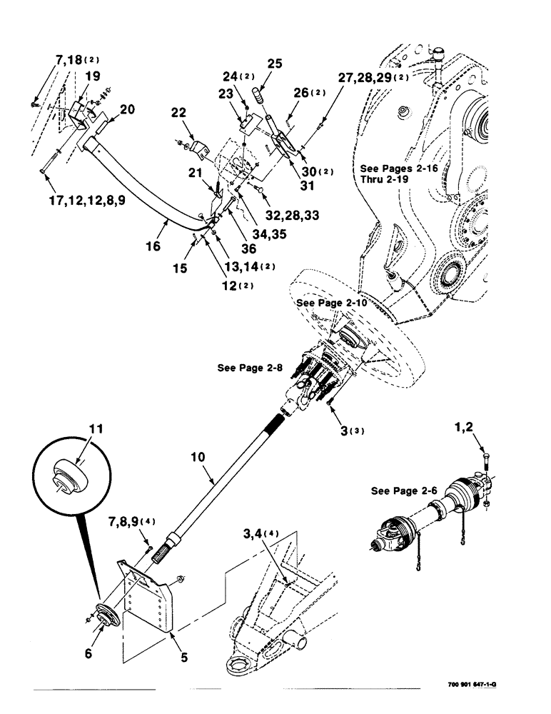 Схема запчастей Case IH 8590 - (2-04) - FLYWHEEL BRAKE ASSEMBLY Driveline