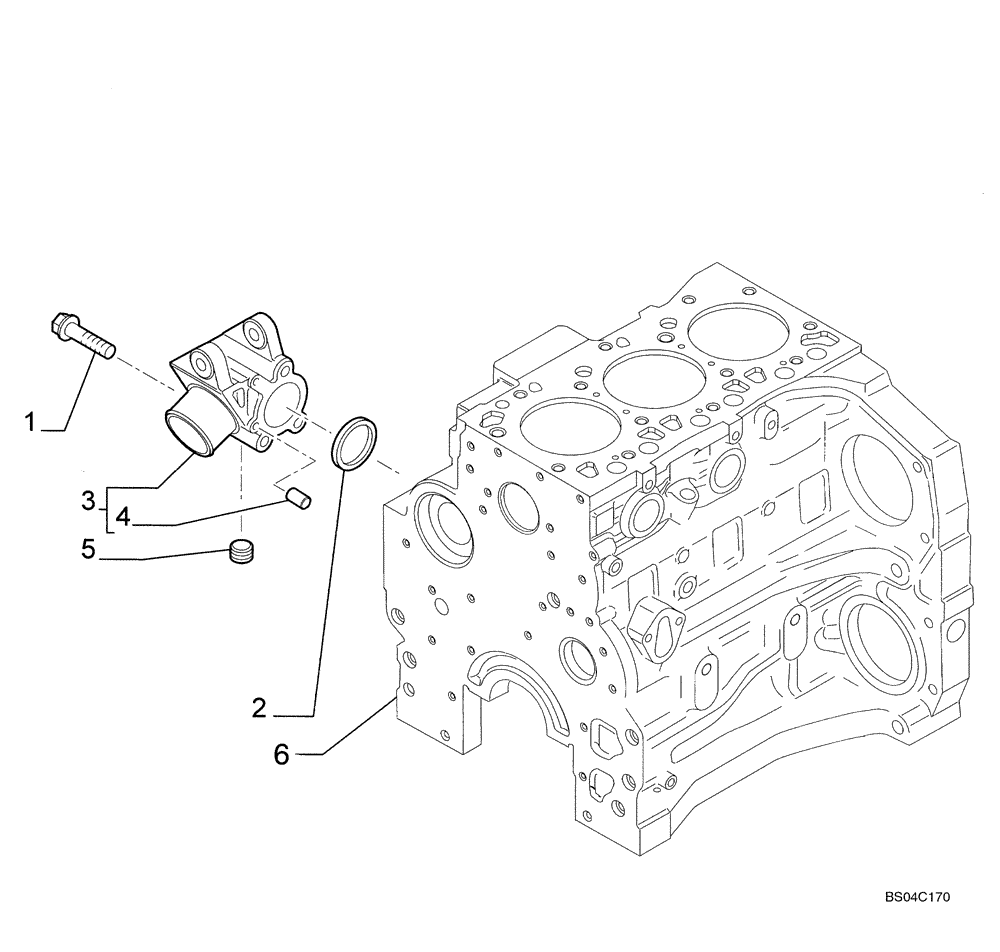 Схема запчастей Case IH 435 - (02-32) - COOLING SYSTEM - ENGINE (02) - ENGINE