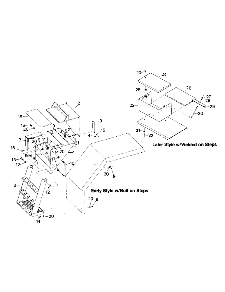 Схема запчастей Case IH ST280 - (06-03) - BATTERY BOXES (12) - FRAME