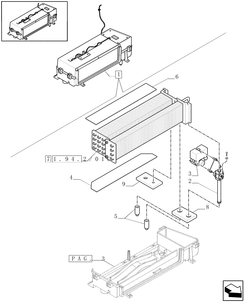 Схема запчастей Case IH PUMA 180 - (1.94.2/01G[02]) - AIR CONDITIONER - BREAKDOWN (10) - OPERATORS PLATFORM/CAB