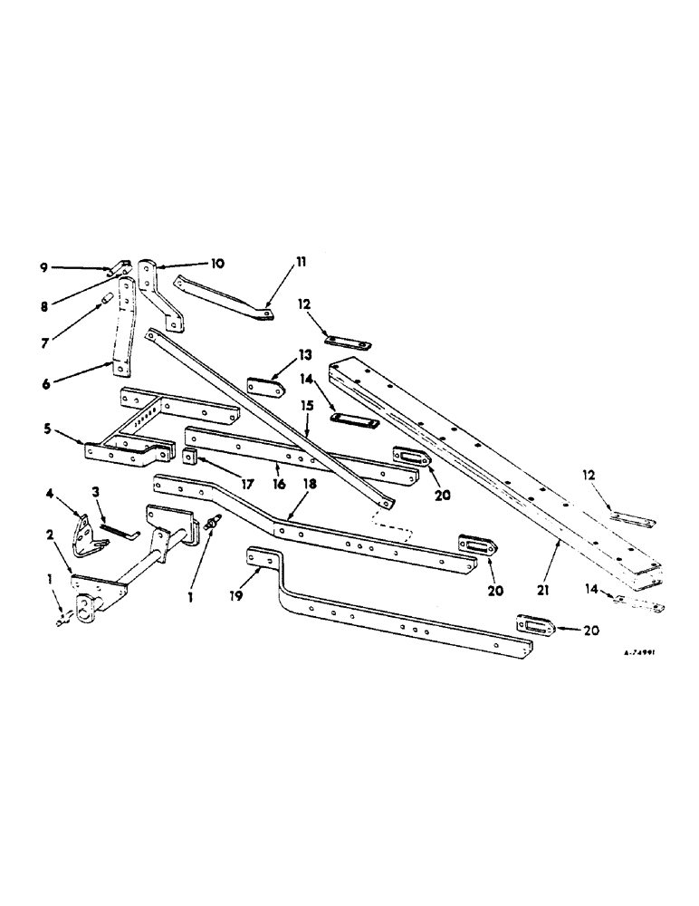 Схема запчастей Case IH 521 - (AA-02) - MAIN FRAME AND CONNECTIONS, NOT HIGH CLEARANCE 